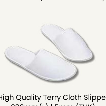 High Quality Terry Cloth Slipper